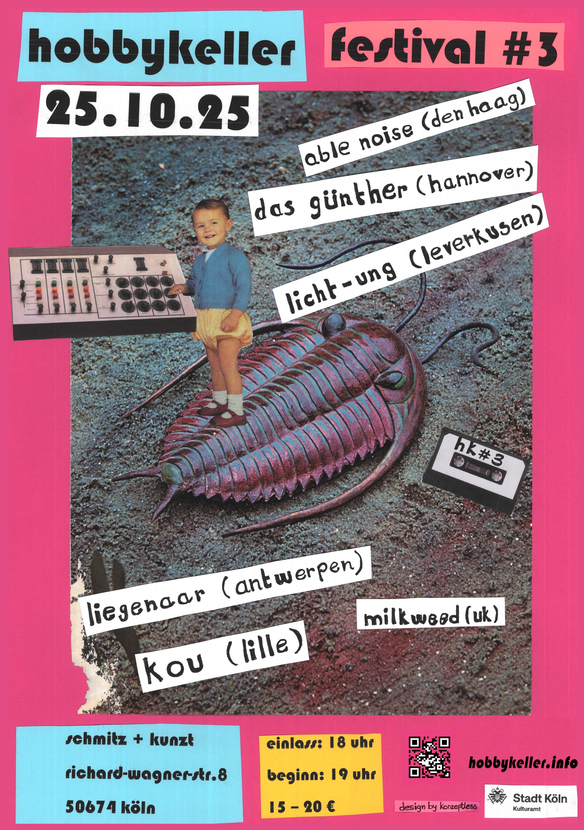 hobbykeller festival #3 - 25.10.2025 - Schmitz und Kunzt - Köln - Richard-Wagner-Str 8